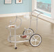 Sarandon 3-tier Serving Cart Chrome and Clear - Home Discount Furniture - NJ-linden