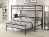 Fisher Twin Workstation Loft Bed Gunmetal - Home Discount Furniture - NJ-linden