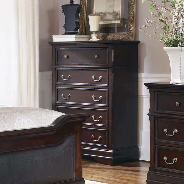 Cambridge 5-drawer Rectangular Chest Cappuccino - Home Discount Furniture - NJ-linden