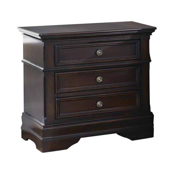 Cambridge 3-drawer Rectangular Nightstand Cappuccino - Home Discount Furniture - NJ-linden
