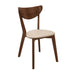 Kersey Dining Side Chairs with Curved Backs Beige and Chestnut (Set of 2) - Home Discount Furniture - NJ-linden