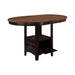 Lavon Oval Counter Height Table Light Chestnut and Espresso - Home Discount Furniture - NJ-linden