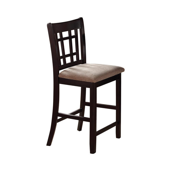 Lavon Lattice Back Counter Stools Tan and Espresso (Set of 2) - Home Discount Furniture - NJ-linden