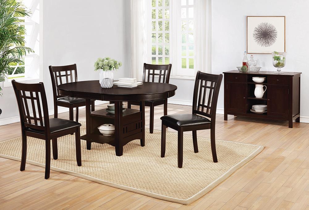 Lavon Padded Dining Side Chairs Espresso and Black (Set of 2) - Home Discount Furniture - NJ-linden