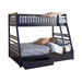 Ashton Twin Over Full 2-drawer Bunk Bed Navy Blue - Home Discount Furniture - NJ-linden