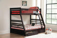Ashton Twin Over Full 2-drawer Bunk Bed Cappuccino - Home Discount Furniture - NJ-linden