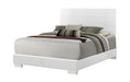Felicity Eastern King Panel Bed Glossy White - Home Discount Furniture - NJ-linden