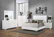Felicity Queen Panel Bed Glossy White - Home Discount Furniture - NJ-linden