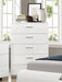 Felicity 5-drawer Chest Glossy White - Home Discount Furniture - NJ-linden