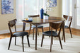 Jedda Upholstered Dining Chairs Dark Walnut and Black (Set of 2) - Home Discount Furniture - NJ-linden