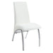 Bishop Upholstered Side Chairs White and Chrome (Set of 2) - Home Discount Furniture - NJ-linden