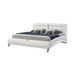 Jeremaine Eastern King Upholstered Bed White - Home Discount Furniture - NJ-linden