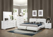 Jeremaine Queen Upholstered Bed White - Home Discount Furniture - NJ-linden
