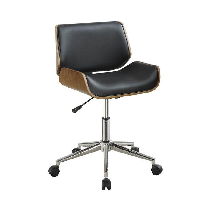 Addington Adjustable Height Office Chair Black and Chrome - Home Discount Furniture - NJ-linden
