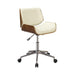 Addington Adjustable Height Office Chair Ecru and Chrome - Home Discount Furniture - NJ-linden