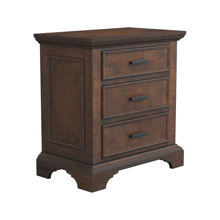 Elk Grove 3-drawer Nightstand Vintage Bourbon - Home Discount Furniture - NJ-linden