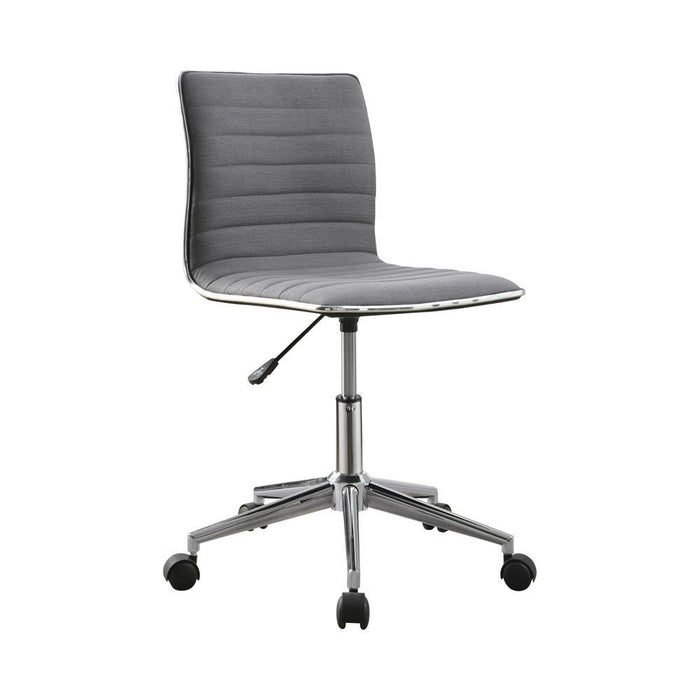 Chryses Adjustable Height Office Chair Grey and Chrome - Home Discount Furniture - NJ-linden