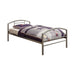 Baines Twin Metal Bed with Arched Headboard Silver - Home Discount Furniture - NJ-linden