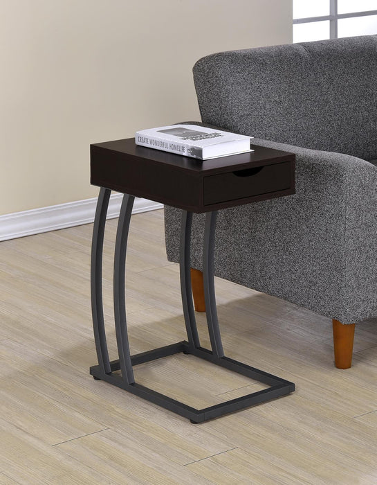 Troy Accent Table with Power Outlet Cappuccino - Home Discount Furniture - NJ-linden