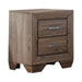 Kauffman 2-drawer Nightstand Washed Taupe - Home Discount Furniture - NJ-linden