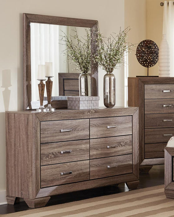 Kauffman 6-drawer Dresser Washed Taupe - Home Discount Furniture - NJ-linden