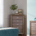 Kauffman 5-drawer Chest Washed Taupe - Home Discount Furniture - NJ-linden