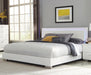 Felicity Eastern King Panel Bed with LED Lighting Glossy White - Home Discount Furniture - NJ-linden