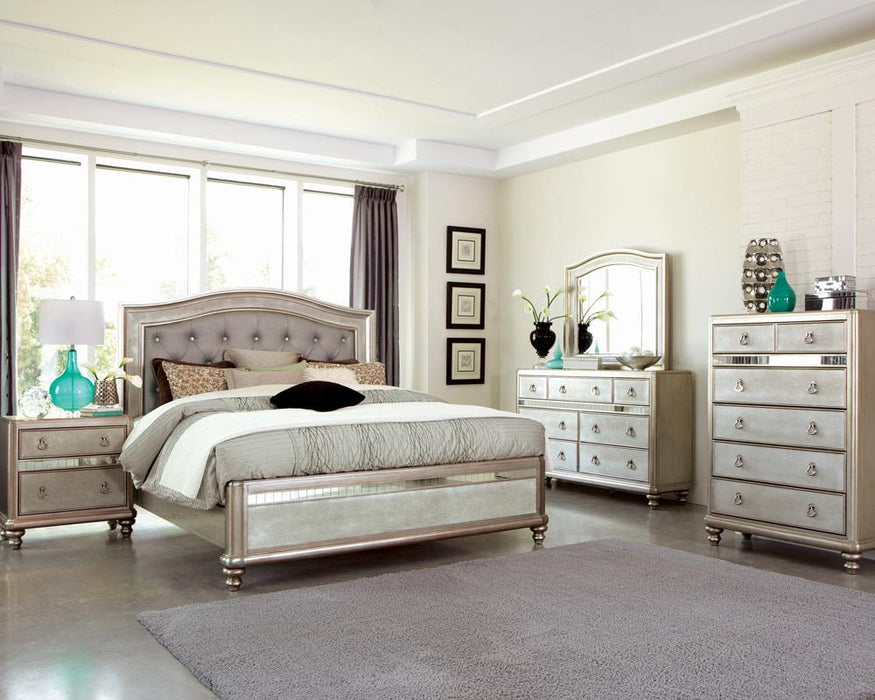 Bling Game Eastern King Panel Bed Metallic Platinum - Home Discount Furniture - NJ-linden