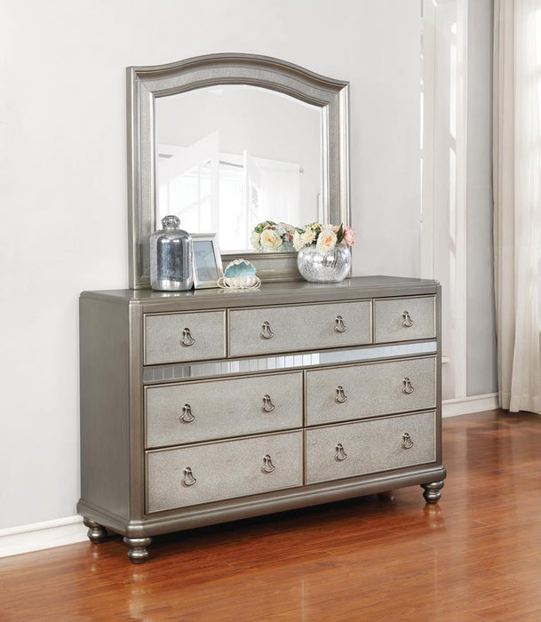 Bling Game Arched Dresser Mirror Metallic Platinum - Home Discount Furniture - NJ-linden
