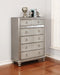 Bling Game 6-drawer Chest Metallic Platinum - Home Discount Furniture - NJ-linden