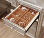 Bling Game 9-drawer Vanity Desk Metallic Platinum - Home Discount Furniture - NJ-linden