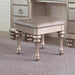 Bling Game Upholstered Vanity Stool Metallic Platinum - Home Discount Furniture - NJ-linden