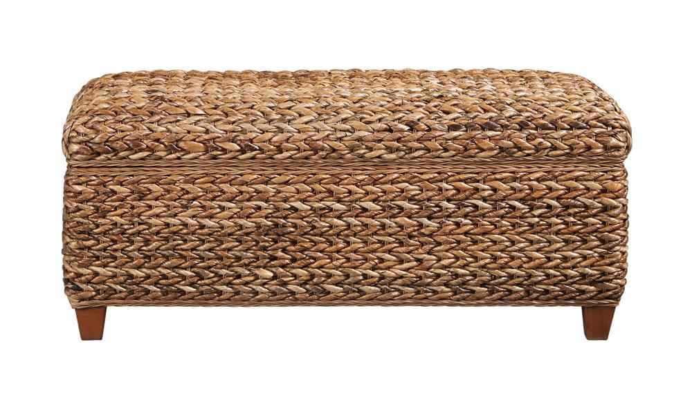 Laughton Hand-Woven Banana Leaf Storage Trunk Amber - Home Discount Furniture - NJ-linden