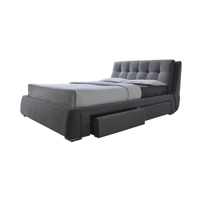 Fenbrook California King Tufted Upholstered Storage Bed Grey - Home Discount Furniture - NJ-linden