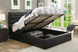 Riverbend Eastern King Upholstered Storage Bed Black - Home Discount Furniture - NJ-linden