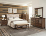 Devon Tufted Upholstered Eastern King Bed Beige - Home Discount Furniture - NJ-linden