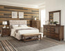 Devon Tufted Upholstered California King Bed Beige - Home Discount Furniture - NJ-linden