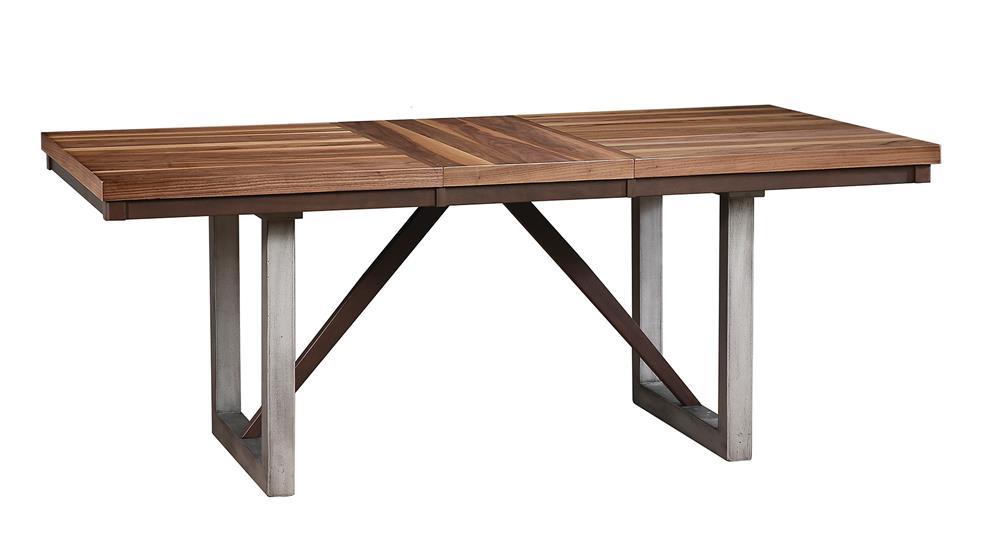 Spring Creek Dining Table with Extension Leaf Natural Walnut - Home Discount Furniture - NJ-linden