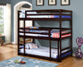 Sandler Twin Triple Bunk Bed Cappuccino - Home Discount Furniture - NJ-linden