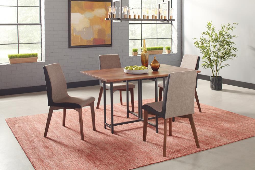 Redbridge Upholstered Side Chairs Grey and Natural Walnut (Set of 2) - Home Discount Furniture - NJ-linden