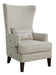 Pippin Curved Arm High Back Accent Chair Cream - Home Discount Furniture - NJ-linden