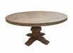 Florence Round Pedestal Dining Table Rustic Smoke - Home Discount Furniture - NJ-linden