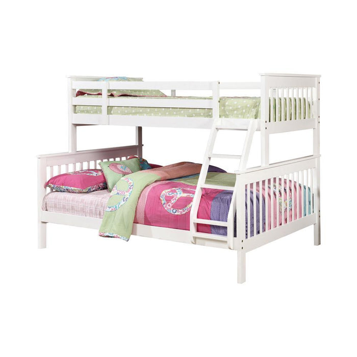Chapman Twin Over Full Bunk Bed White - Home Discount Furniture - NJ-linden