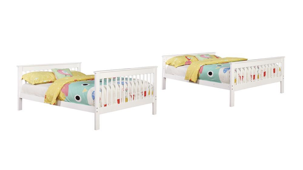 Chapman Full Over Full Bunk Bed White - Home Discount Furniture - NJ-linden