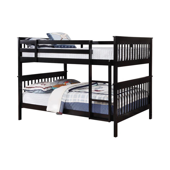 Chapman Full Over Full Bunk Bed Black - Home Discount Furniture - NJ-linden