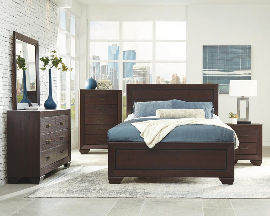 Kauffman California King Panel Bed Dark Cocoa - Home Discount Furniture - NJ-linden