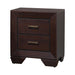 Kauffman 2-drawer Nightstand Dark Cocoa - Home Discount Furniture - NJ-linden