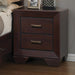 Kauffman 2-drawer Nightstand Dark Cocoa - Home Discount Furniture - NJ-linden