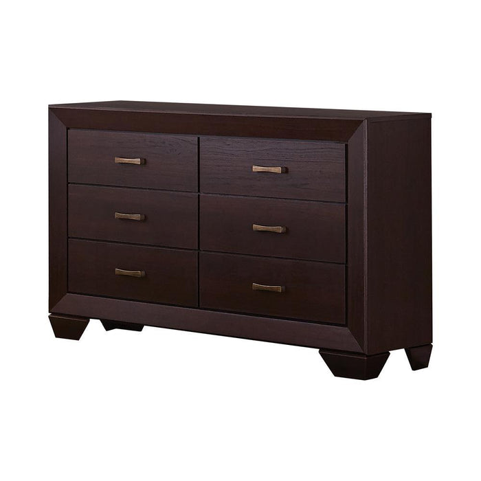 Kauffman 6-drawer Dresser Dark Cocoa - Home Discount Furniture - NJ-linden