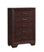 Kauffman 5-drawer Chest Dark Cocoa - Home Discount Furniture - NJ-linden